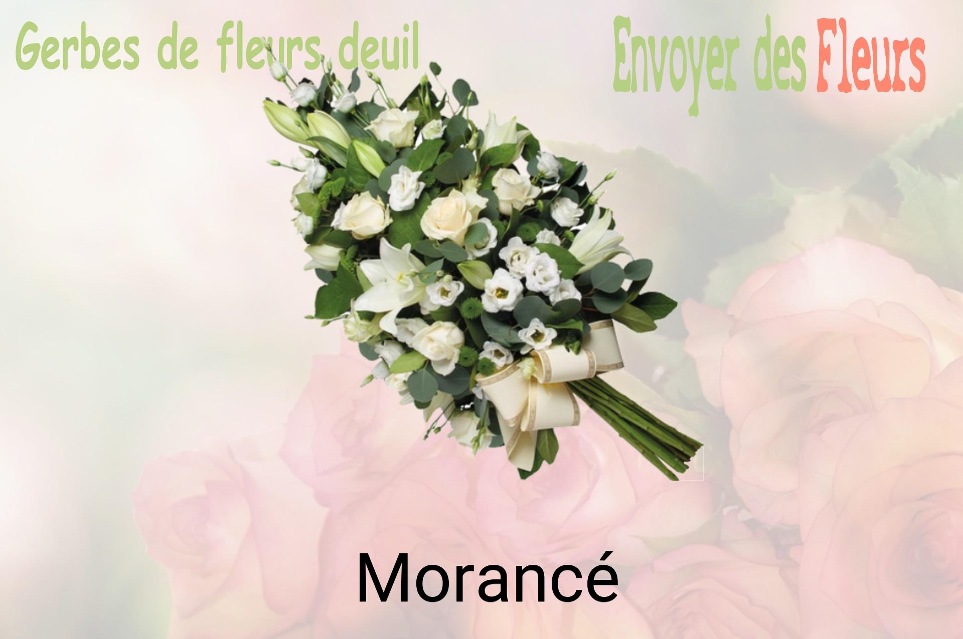 Gerbe de fleurs de deuil livrée à Morancé